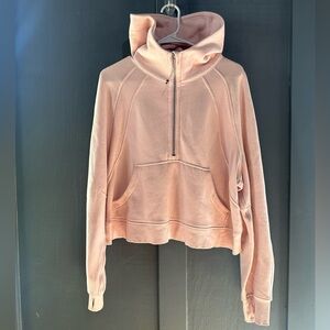 Lululemon Scuba Oversized Half Zip Hoodie - M/L - Light Pink